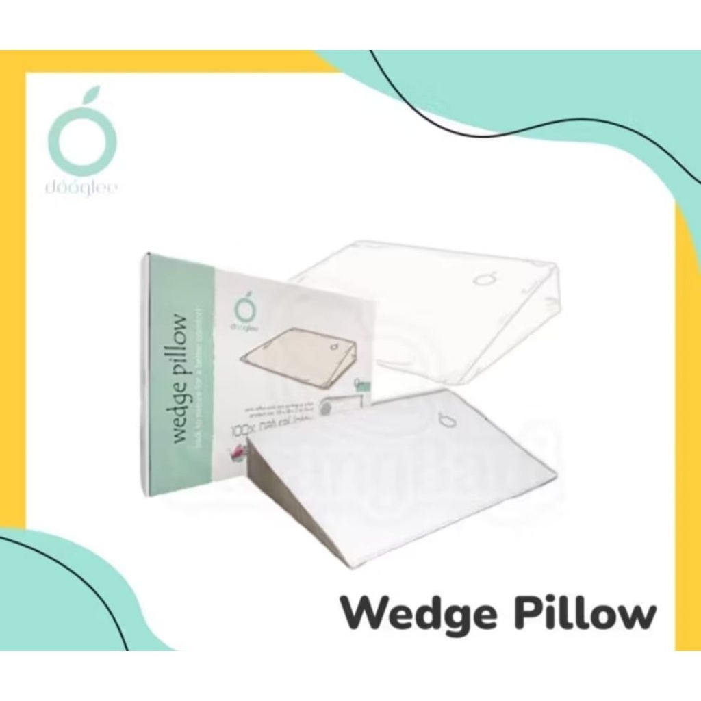 Preloved Dooglee Wedge Pillow - Aqua Blur