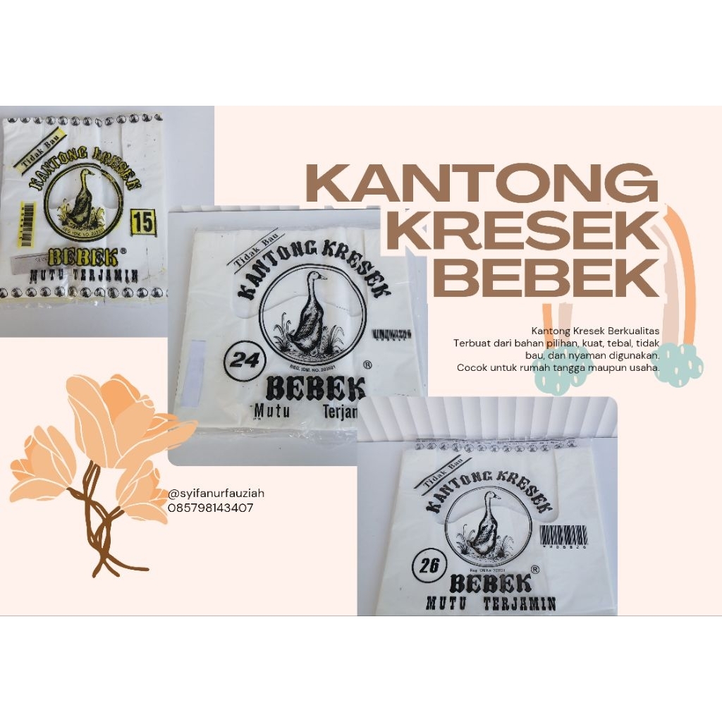 kantong kresek cap bebek warna putih