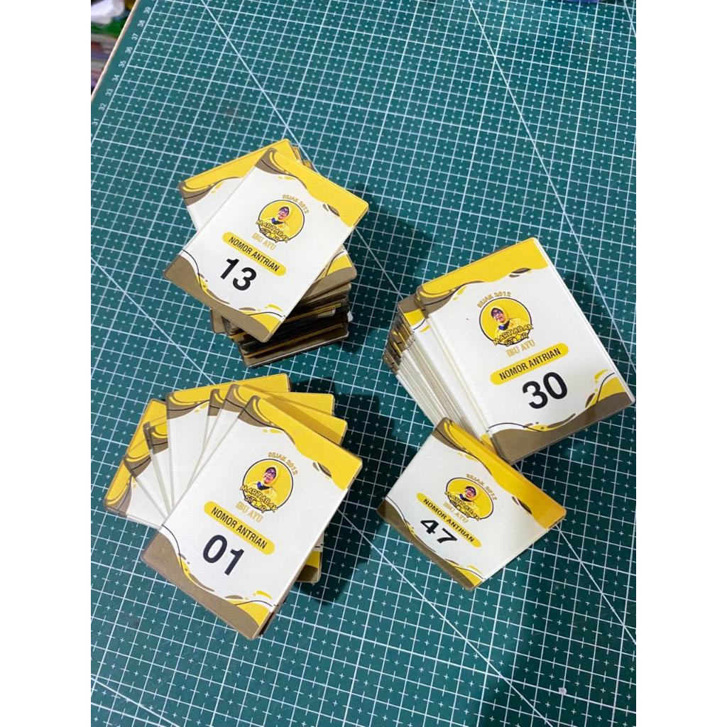 Nomor Antrian Akrilik, Antrian, Kartu Antrian, Kartu Parkir, dll, Custom