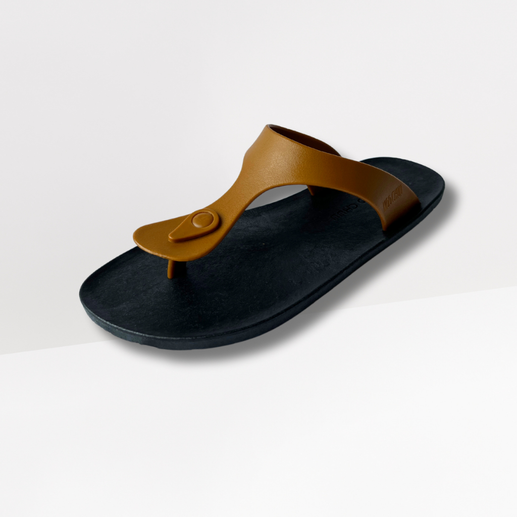 Moo Chuu MC08 Sandal Unisex Tapak Hitam - Pilihan Tali dan Size