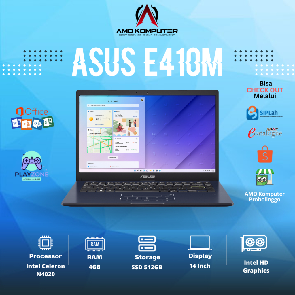 Laptop Asus Vivobook E410MA Celeron N4020 4/512GB