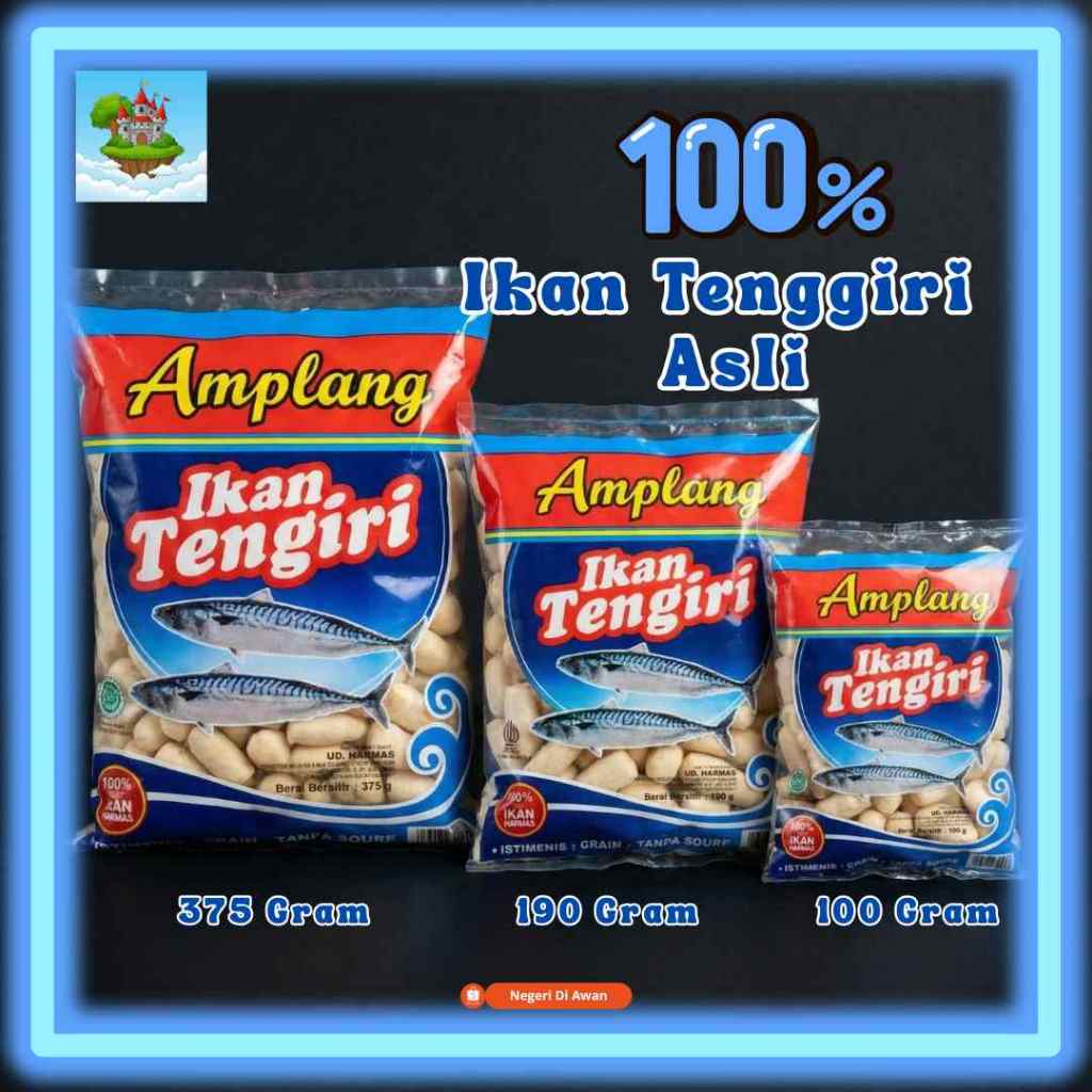 Amplang Ikan Tenggiri HARMAS Asli Samarinda (100g / 190g / 375g) - Kerupuk Ikan Gurih Renyah Oleh Ol