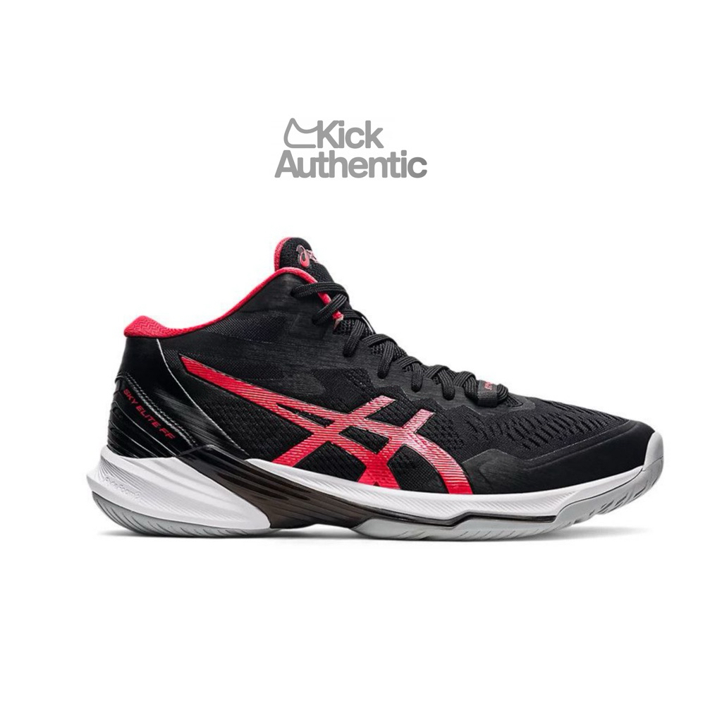 Kick - Sepatu Voli Asics Sky Elite FF MT 2 Black Red High Original