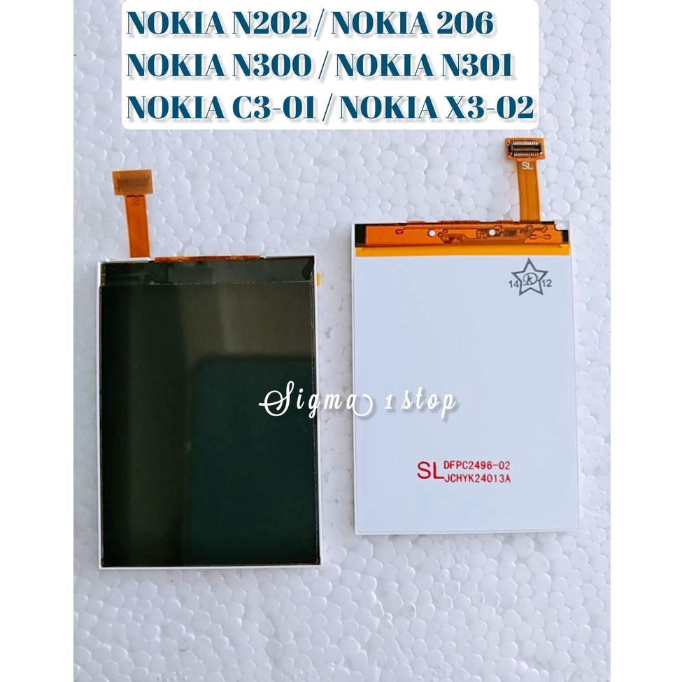 LCD NOKIA 206 N206 N300 300 N301 301 C3-01 X3-03 X3-02 LCD NOKIA JADUL