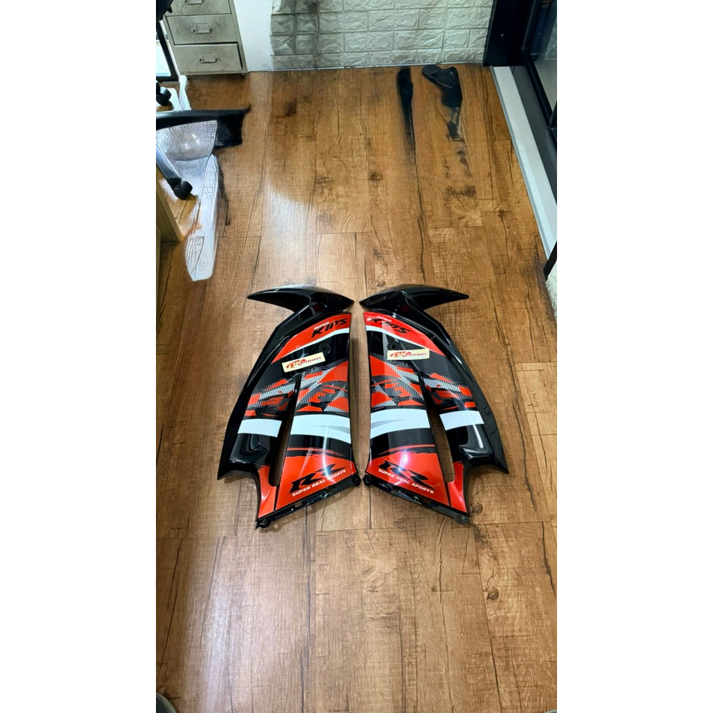 Fairing atas ninja rr new se orange 2014 kanan kiri berstiker original kawasaki