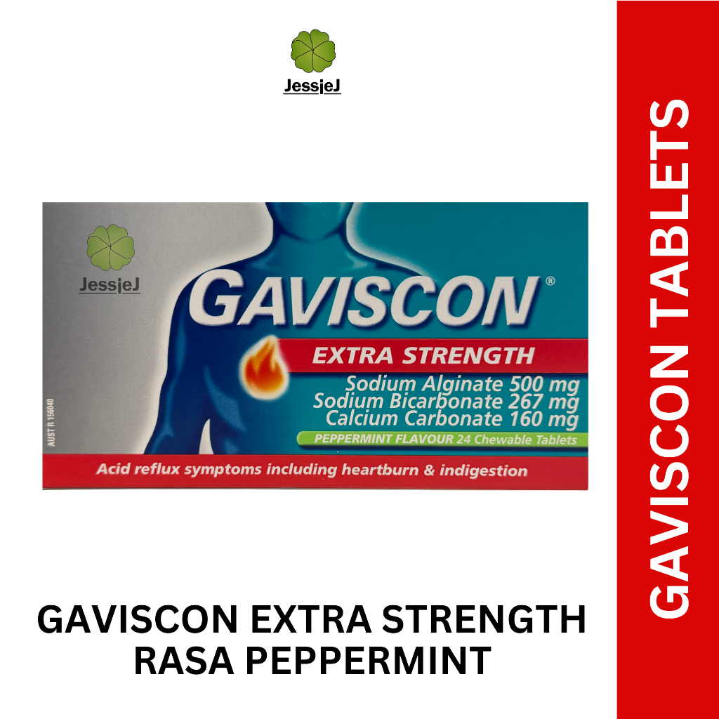 Obat Maag Gaviscon Extra Strength Tablets Rasa Peppermint
