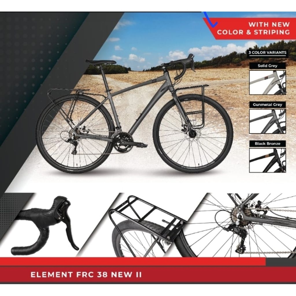 road bike rb element gravel FRC 38 Gravel Mew II 700x45C 2x8sp