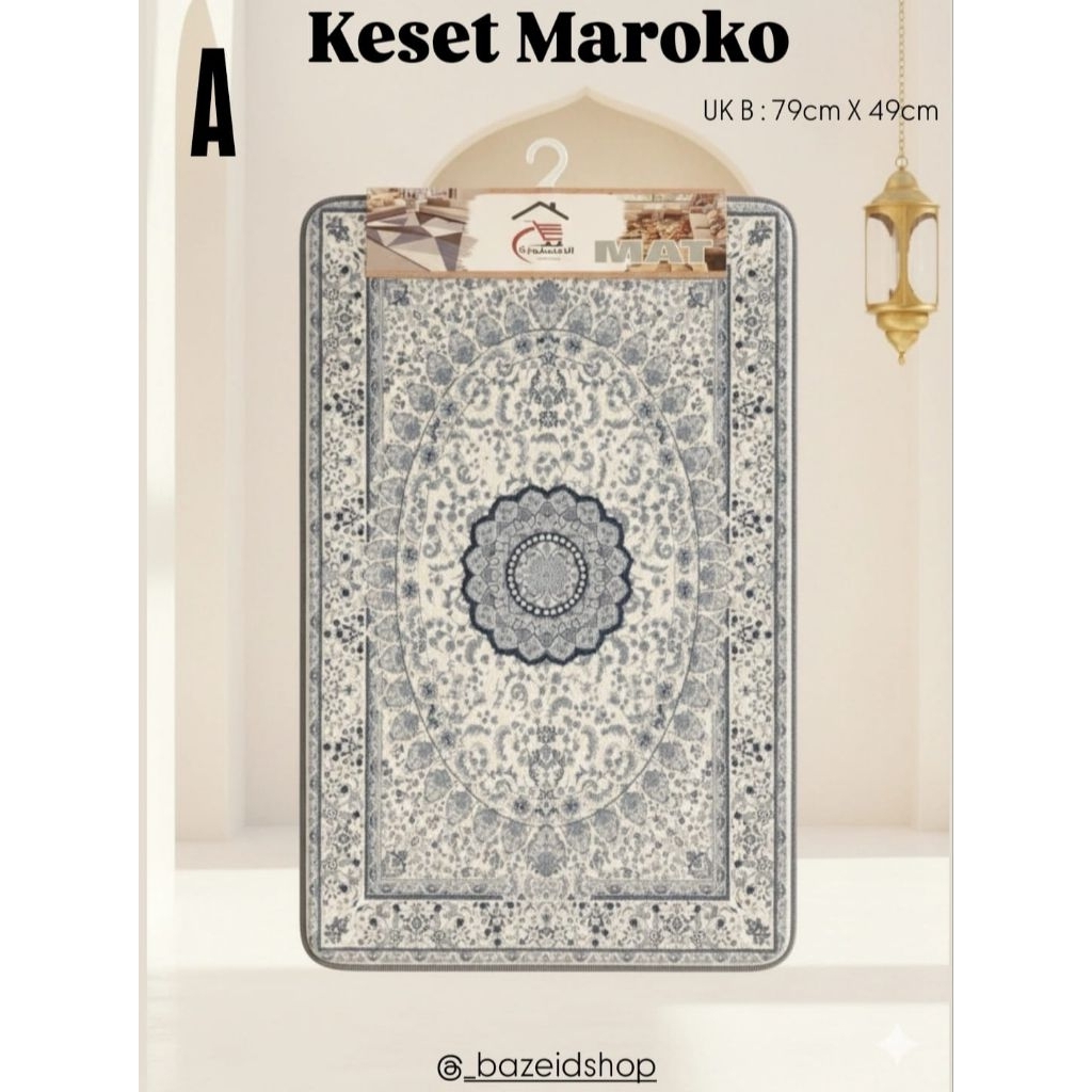TERMURAH || Keset Maroko Ori Motif Anti Slip / Keset Anti Slip Motif / Keset Maroko Ori