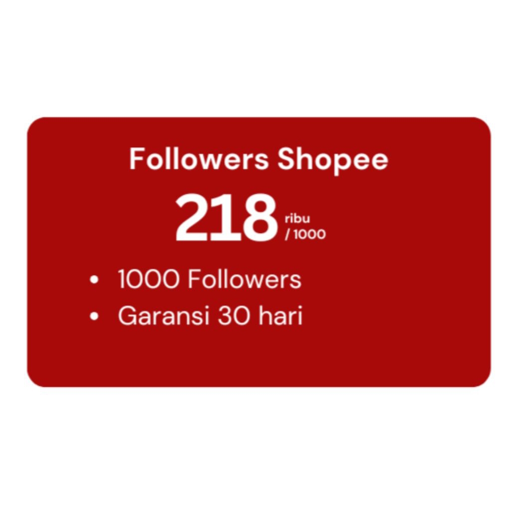 [BOOST] Jasa Followers Media Sosial - Shopee