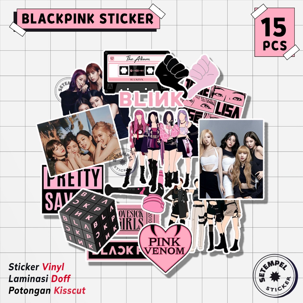 BLACKPINK Sticker Pack 15pcs | stiker blackpink vinyl