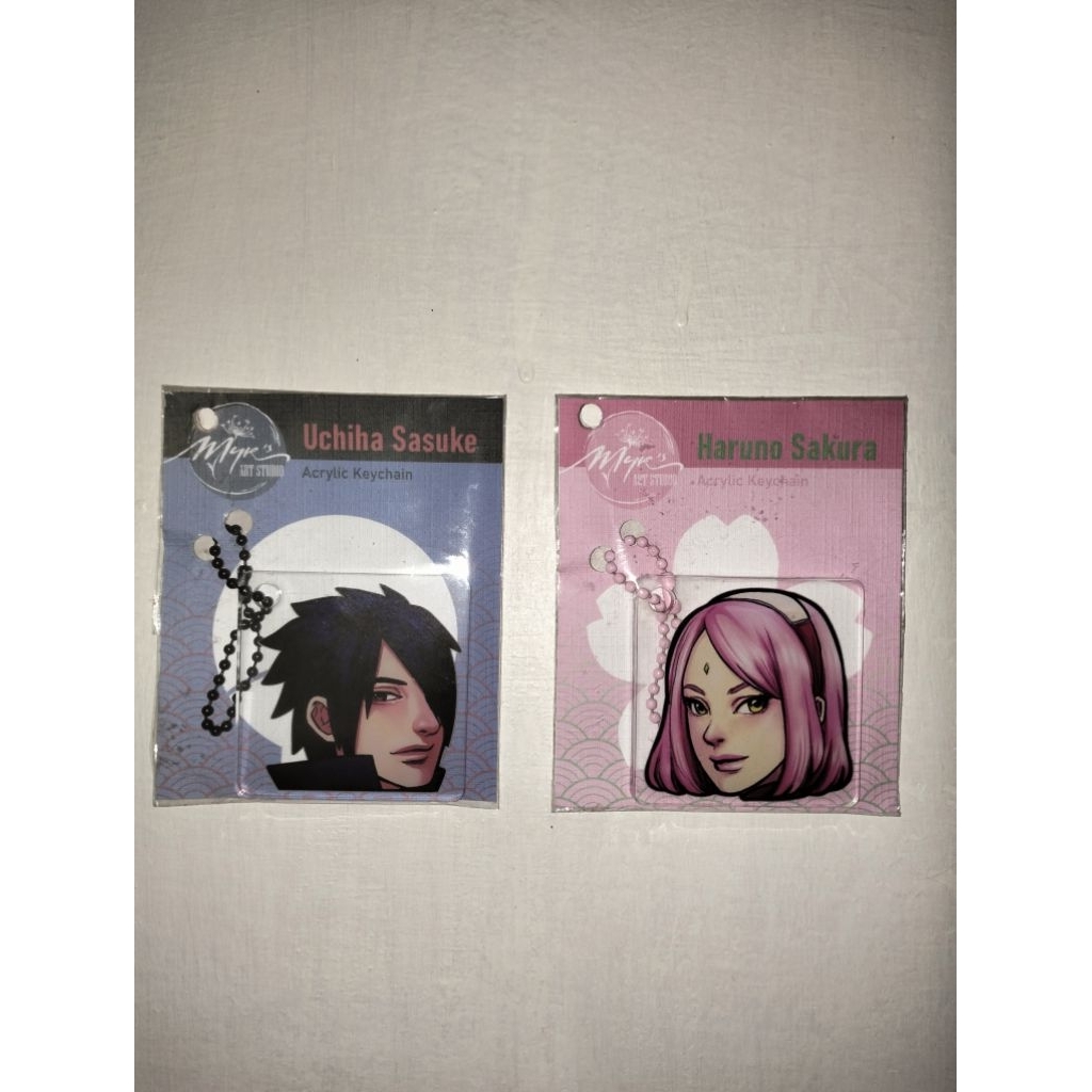 Keychain Naruto Sasuke Sakura Uchiha SasuSaku 1 Set Bundling