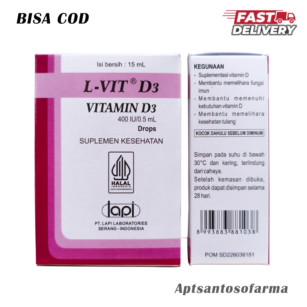 L-Vit D3 Drop | Suplemen Vitamin D3 Bayi