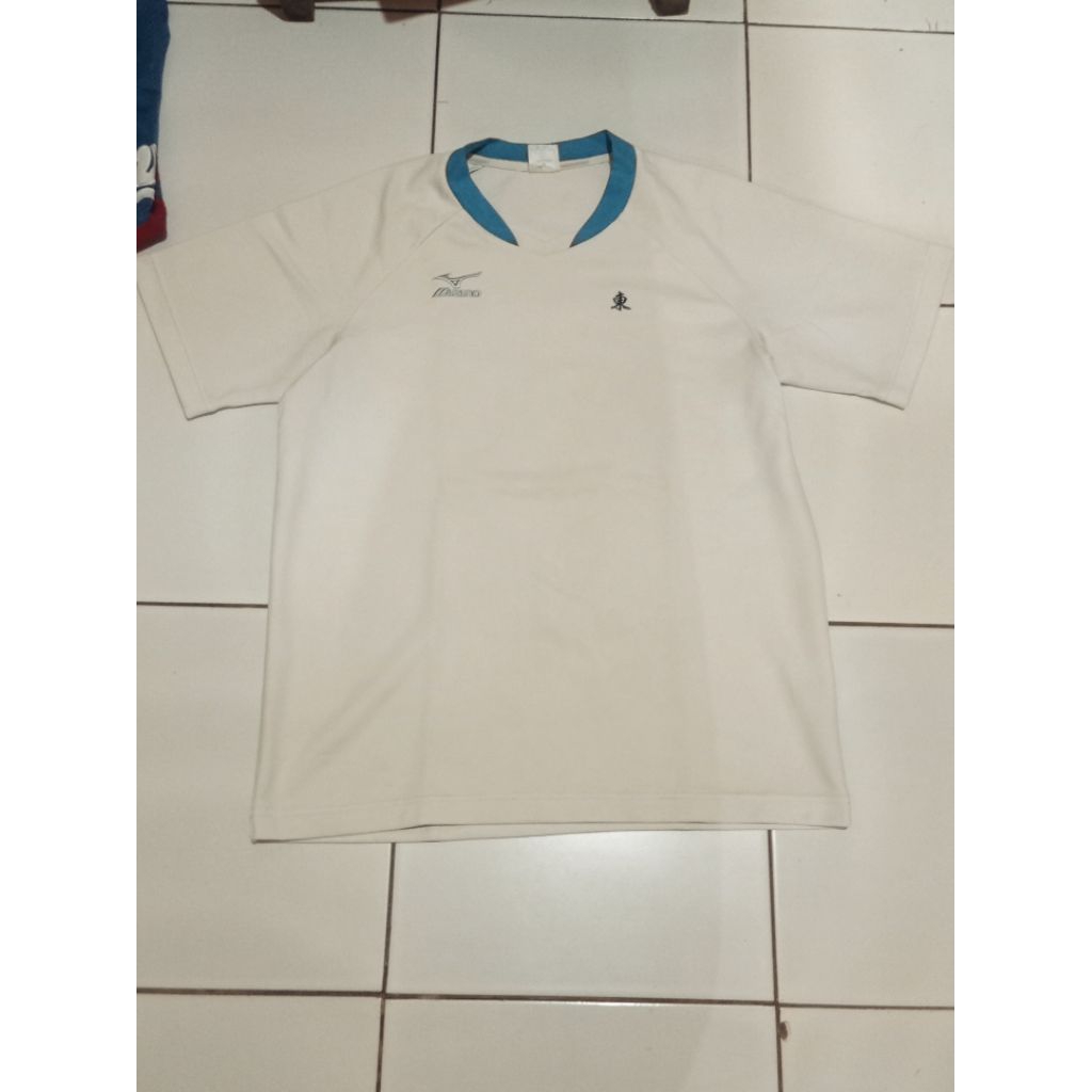 Kaos Jersey Lari Sport Gym Putih White Second Brand Mizuno