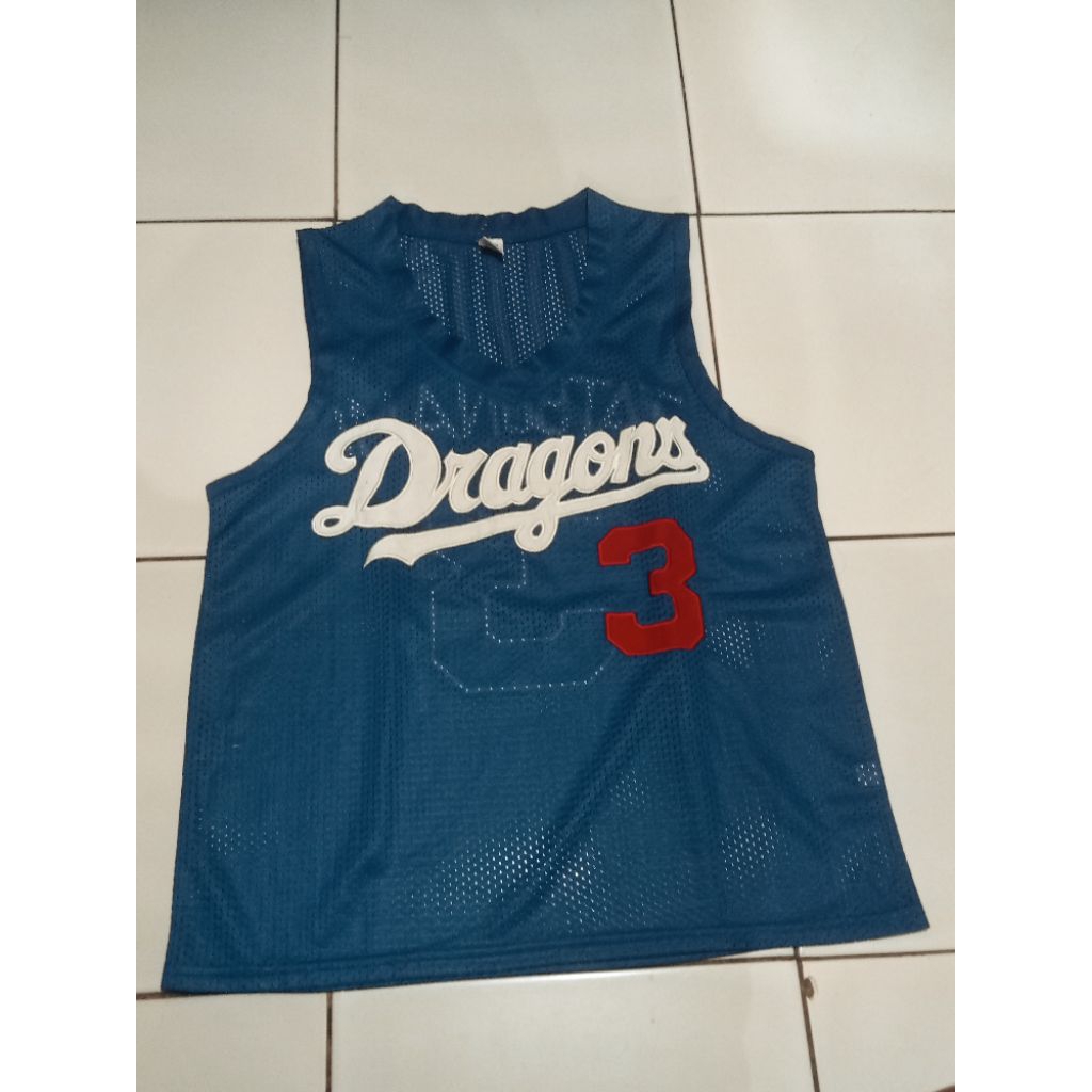Kaos Kutung Sleeveless Tanktop Baseball Chunici Dragons Official Tags Bordir Second Brand Dragons