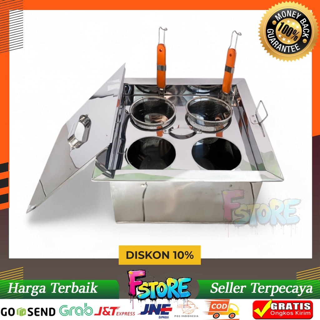 Dandang Bakmie Mie Kocok Kotak Persegi Lubang 4