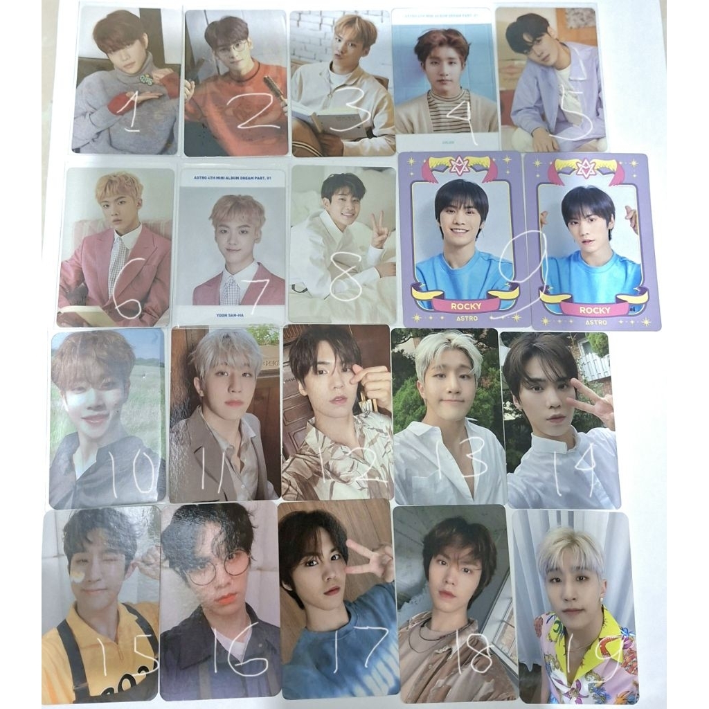 Photocard Official ASTRO MJ Jinjin Eunwoo Moonbin Rocky Sanha pc ASTRO