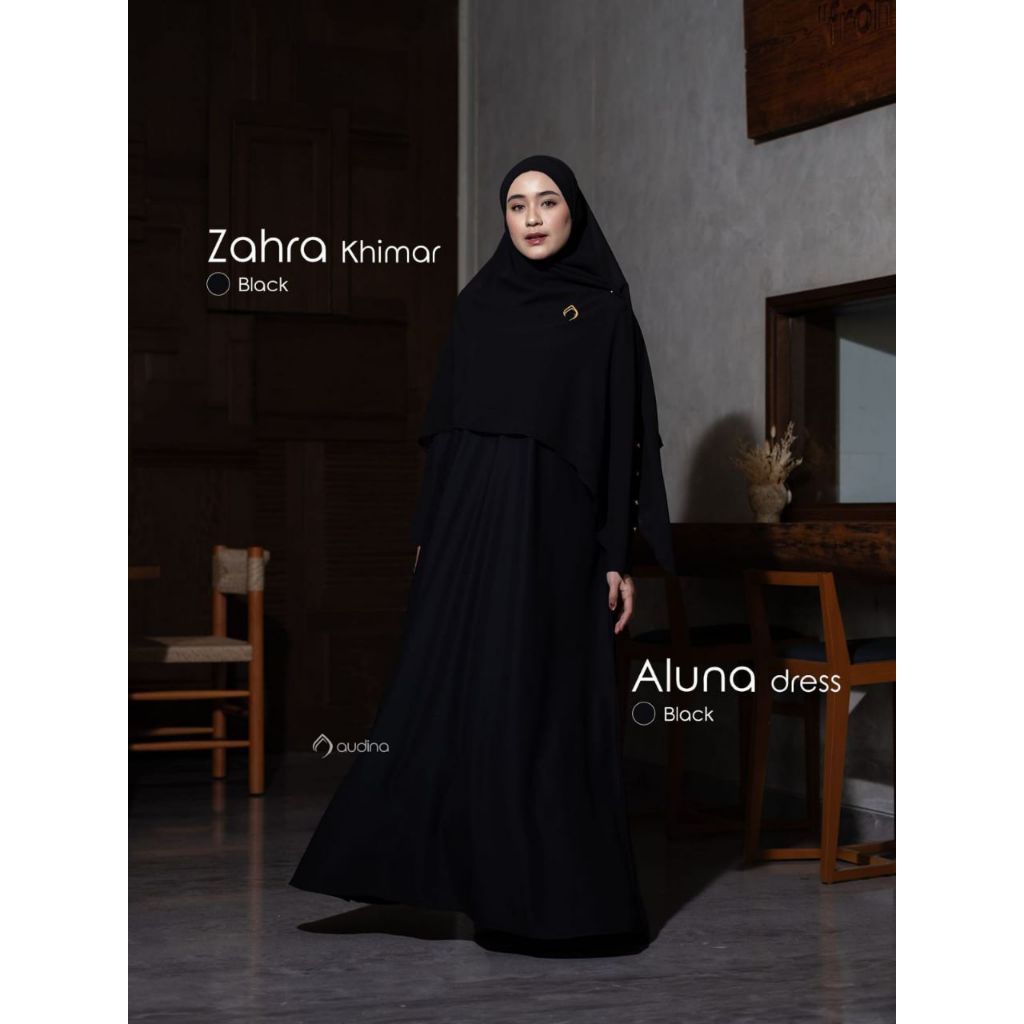 ALUNA DRESS BY AUDINA, ABAYA HITAM PREMIUM, ABAYA COKLAT PREMIUM