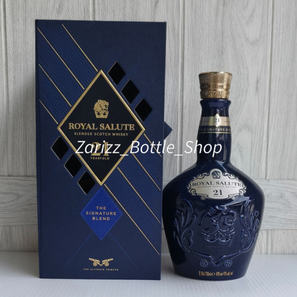 Botol Kosong Royal Salute 21 Years Porcelain Flagon 700ml + Box