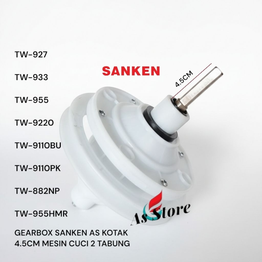 Gearbox Sanken As Kotak 4.5CM Mesin cuci 2 Tabung TW-9110PK TW-882NP TW-9220 TW-955 TW-933