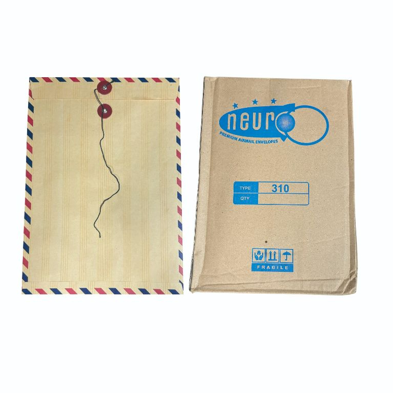 amplop coklat tali 310 neuro / neuro amplop coklat tali 310 ukuran folio ( 1 dus isi 50 lbr)