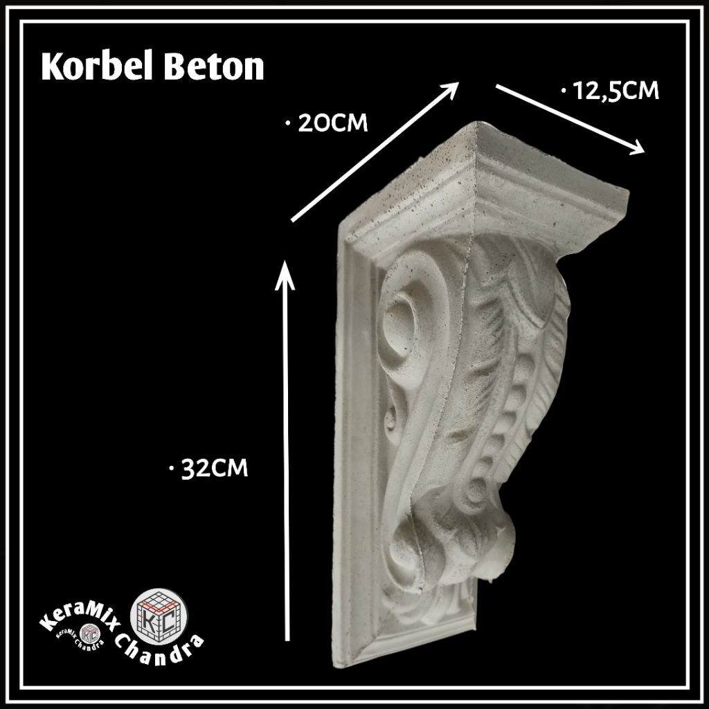 Korbel Beton 32cm Kokoh | Dak Beton | Hiasan dinding beton | Korbel jendela | Korbel kanopi