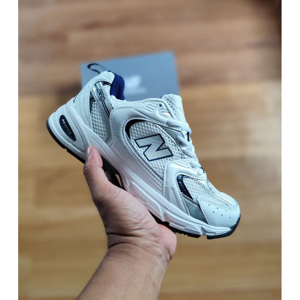 SEPATU RUNNING PRIA WANITA NB 530 WHITE INDIGO BLUE IMPORT TERBARU