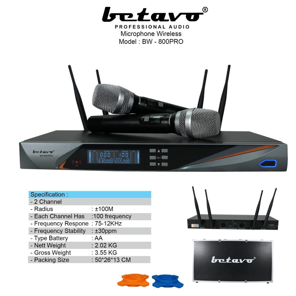 Microphone Wireless Betavo BW-800 PRO / Mic Wireless Betavo BW800PRO / Mikrofon Wireless Betavo