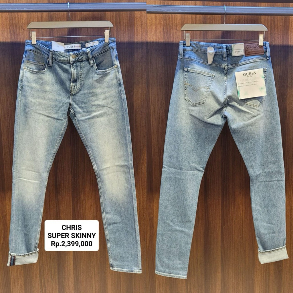 celana jeans Guess original pria skinny