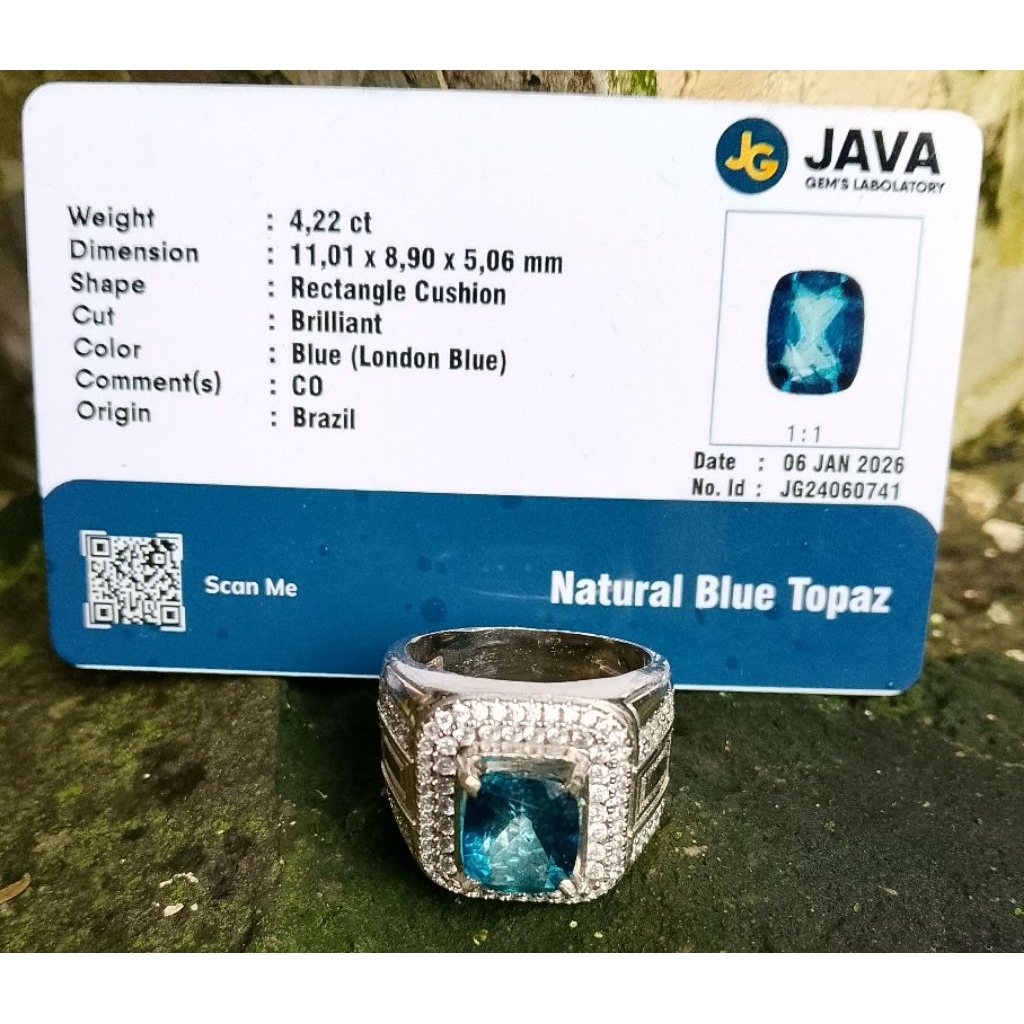 natural blue topaz london+memo