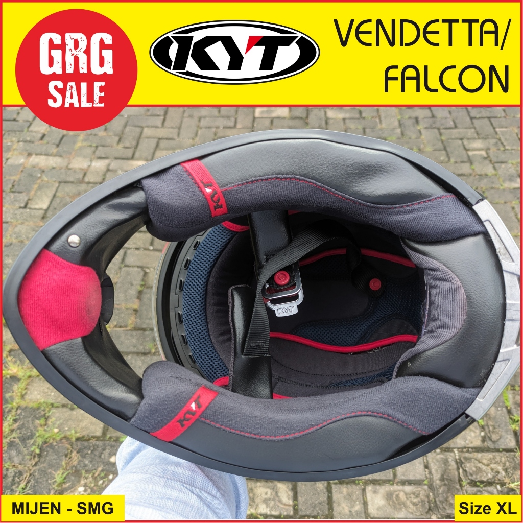 Helm Double Visor Fullface KYT Vendetta Falcon Second