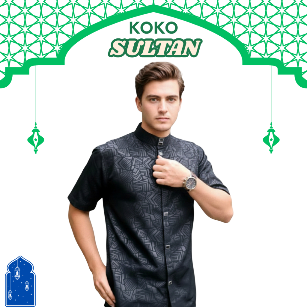 Baju Muslim Pria Koko Sultan Etnik Embos