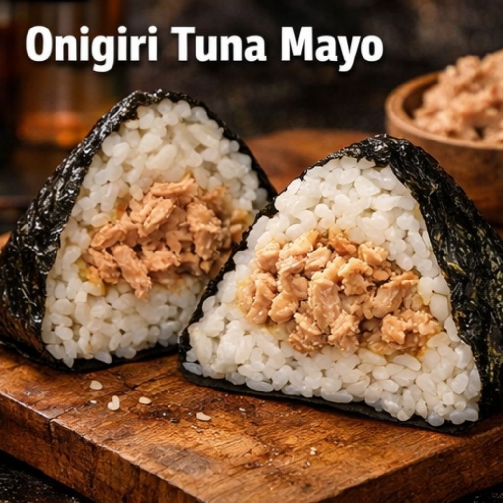 [JAPANESE FOOD] ONIGIRI TUNA MAYO BY EXVERZZAL, [MAKANAN JEPANG] NASI KEPAL JEPANG ISIAN TUNA MAYONA