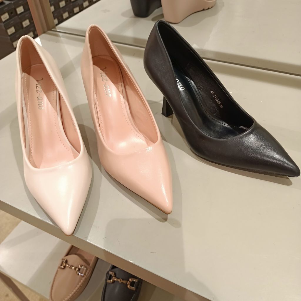 sepatu wanita fantofel heels 8cm VIZZANO original