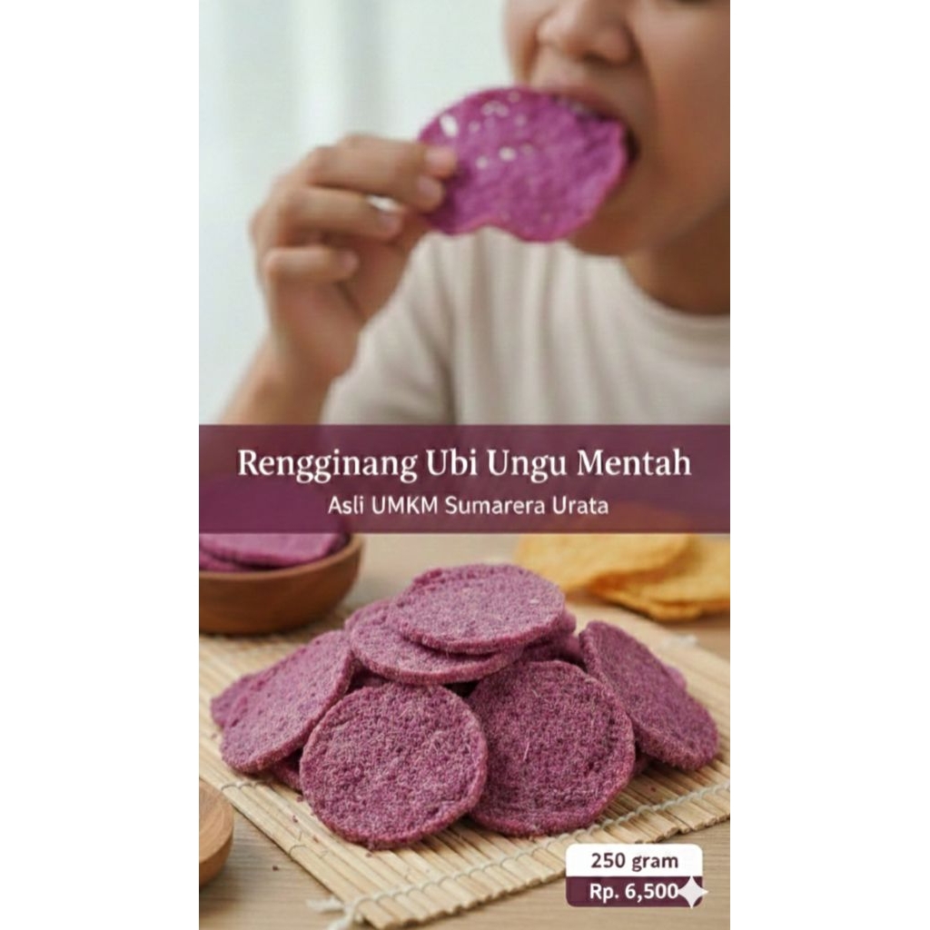 rengginang ubi ungu