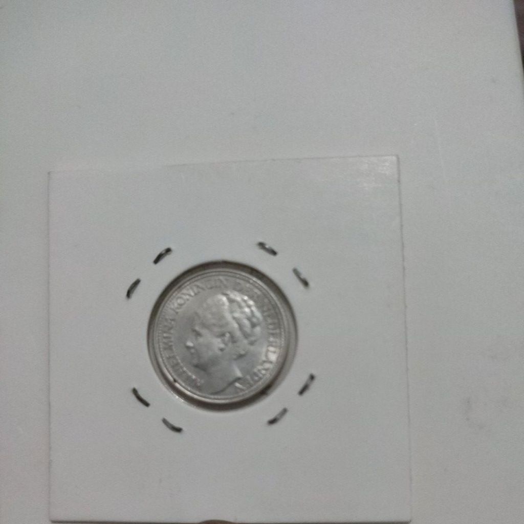 Koin silver wilhelmina 25 cent 1941 original