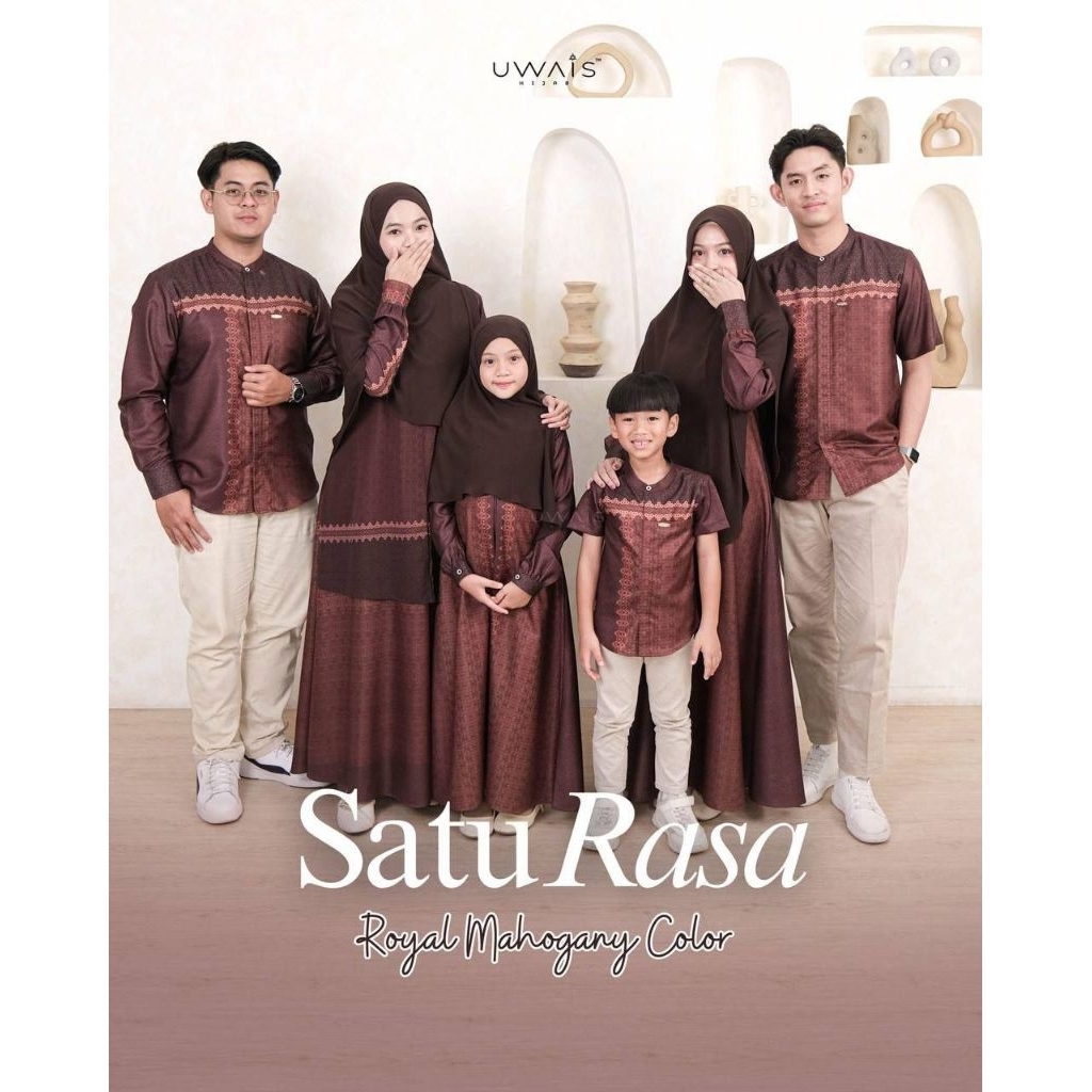 Satu Rasa Sarimbit Series by Uwais Hijab Sarimbit Lebaran 2026 Motif Seragam Keluarga Terbaru