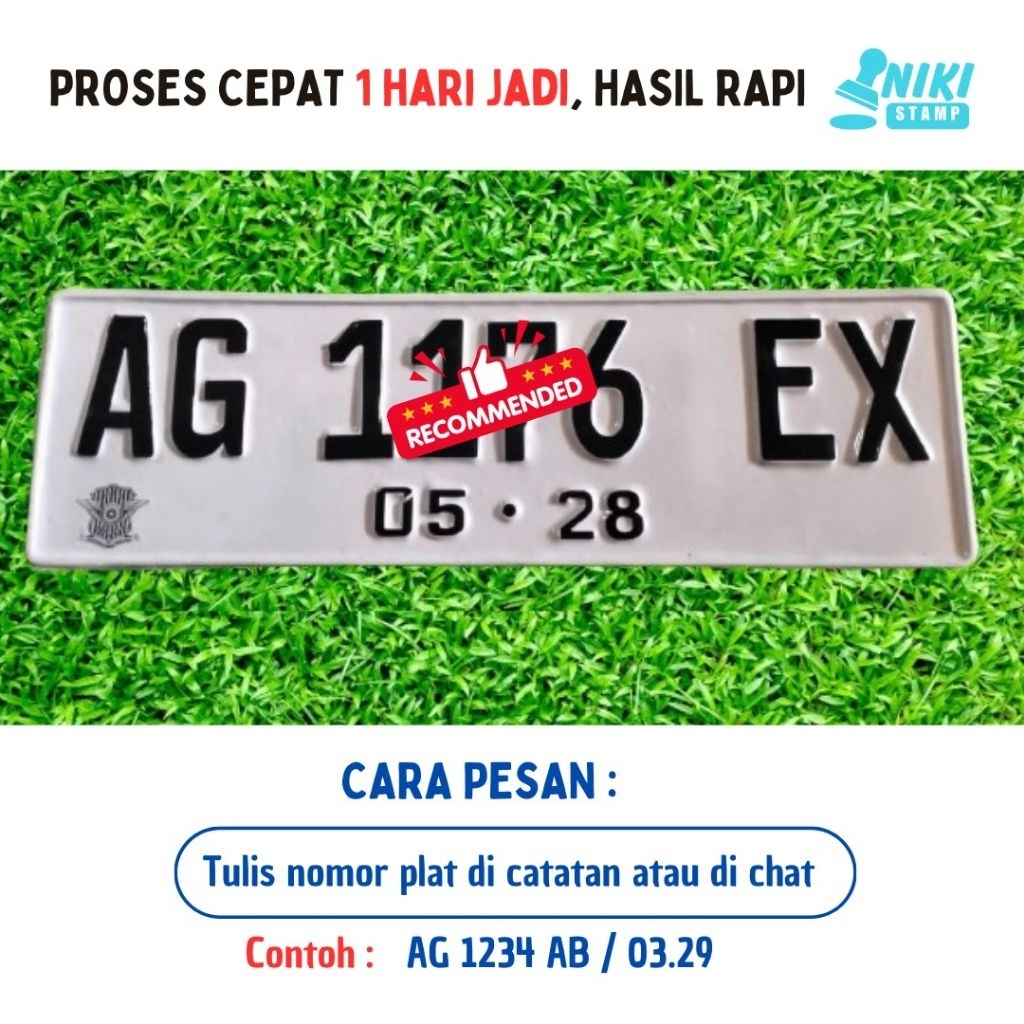 (1 PLAT) STIKER - CUSTOM NOMER MOBIL