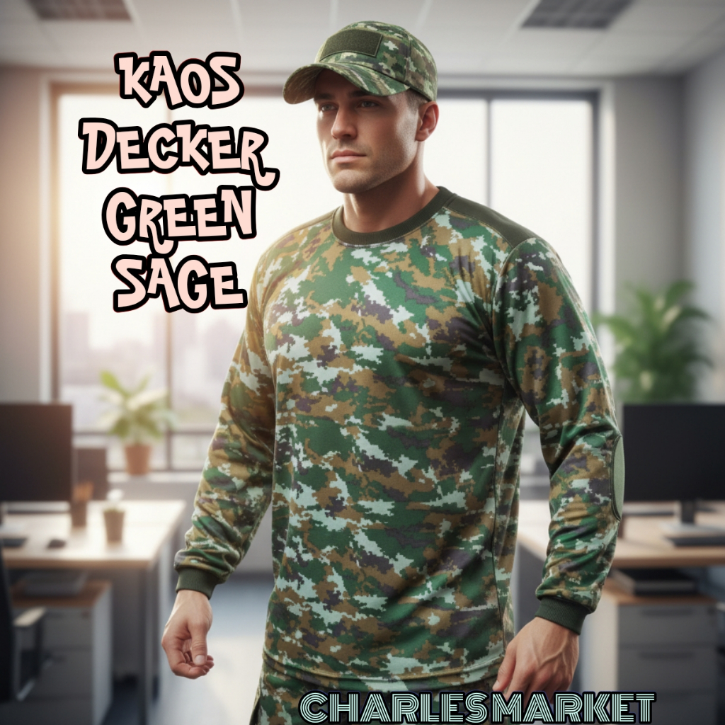 KAOS DECKER GREEN SAGE - KAOS BUSA GREEN SAGE  - KAOS PRIA WANITA GREEN SAGE