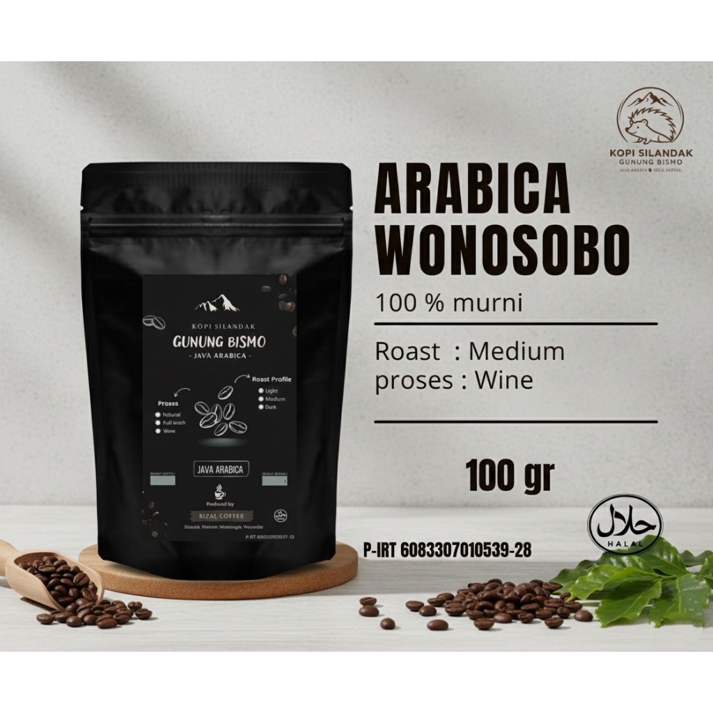 KOPI WINE ARABICA 100 % MURNI SILANDAK SLUKATAN GUNUNG BISMO WONOSOBO