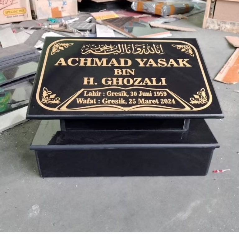 TUGU MAKAM NISAN FULL DUDUKAN MINIMALIS 20 X 30 CM
