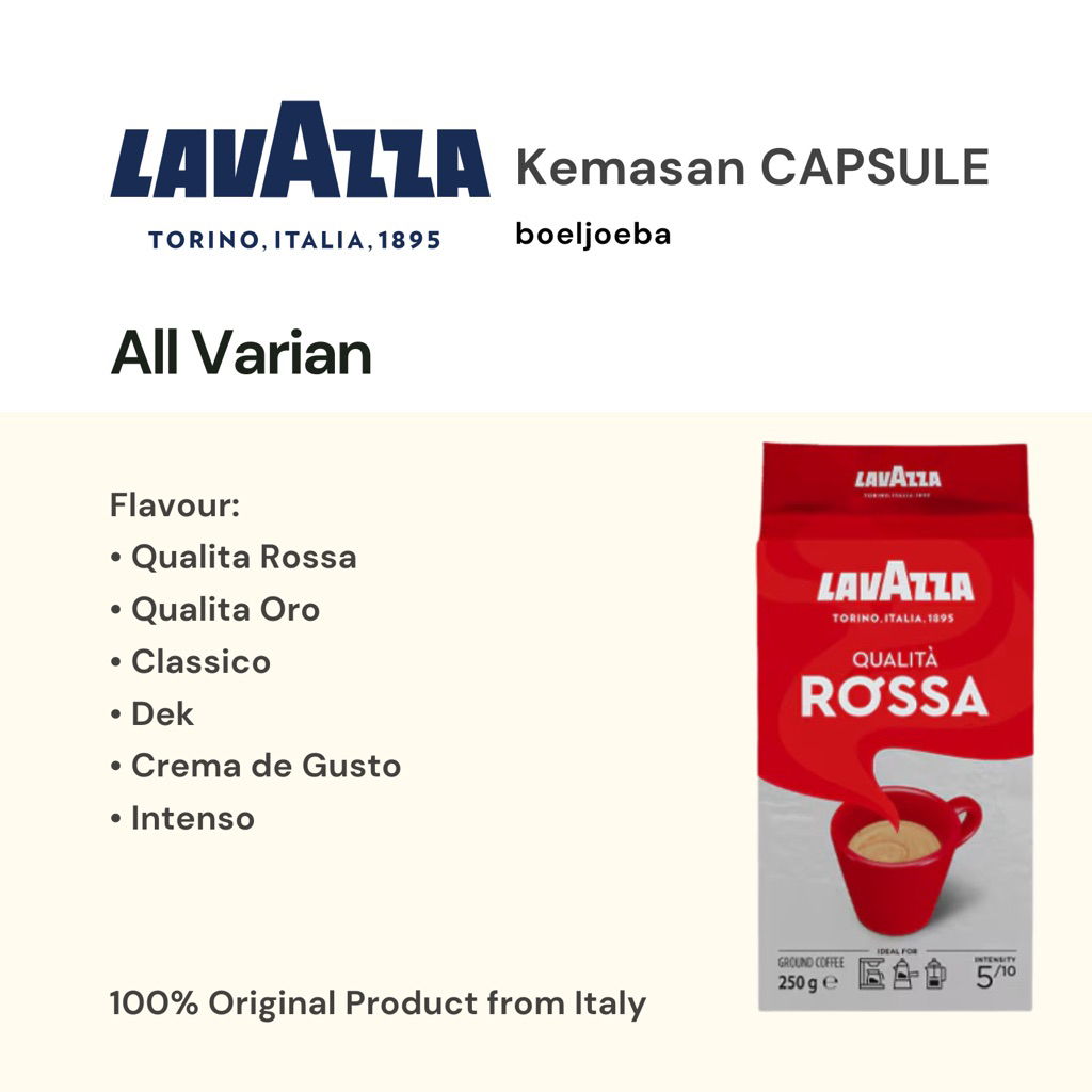 Lavazza - All Varian Coffee Capsule [/pcs] / Kopi Lavazza Espresso