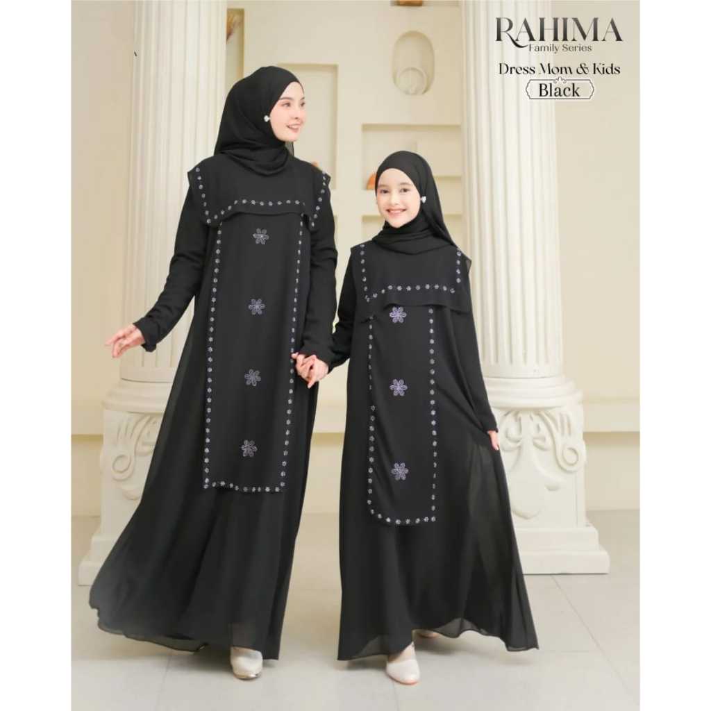 COD GAMIS COUPLE IBU DAN ANAK MEWAH GAMIS LEBARAN COUPLE KEKINIAN RAHIMA DRESS MEWAH