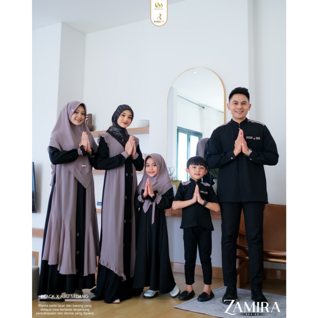 Sarimbit Zamira Warna Black x Abu Sedang by Raisakey