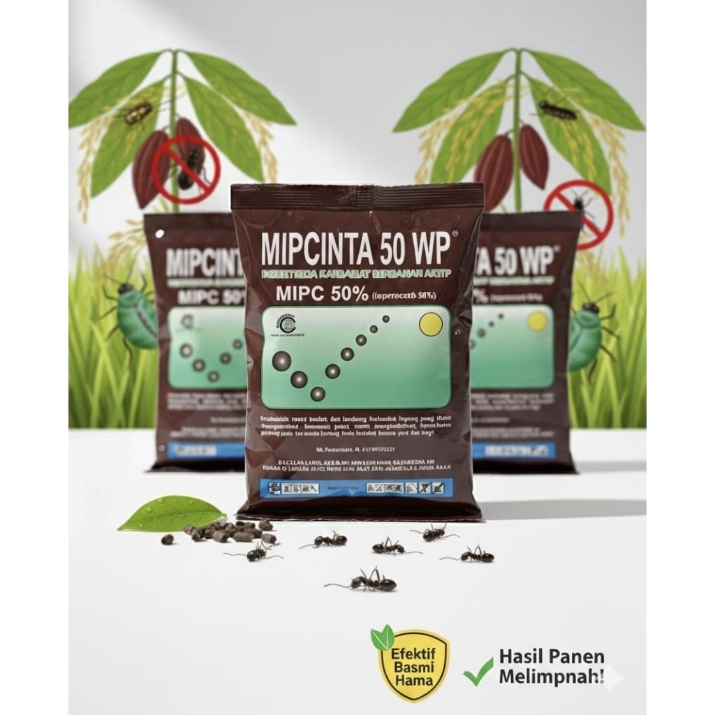 pembasmi serangga (semut dll), obat semut, kecoa, serangga merk MIPCINTA 50WP