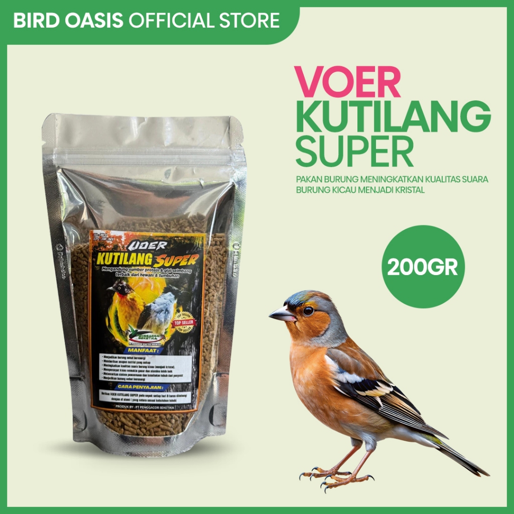 [BEST SELLER] Voer Kutilang Super 200gr Pakan Harian Kaya Protein Nutrisi Penggacor Burung Kutilang