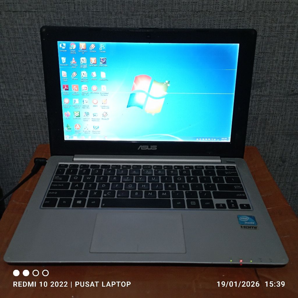 Laptop Asus X201E windows 7 Prosesor Intel Celeron Ram4gb HDD320 Lcd11in mesin Normal tested siap pa