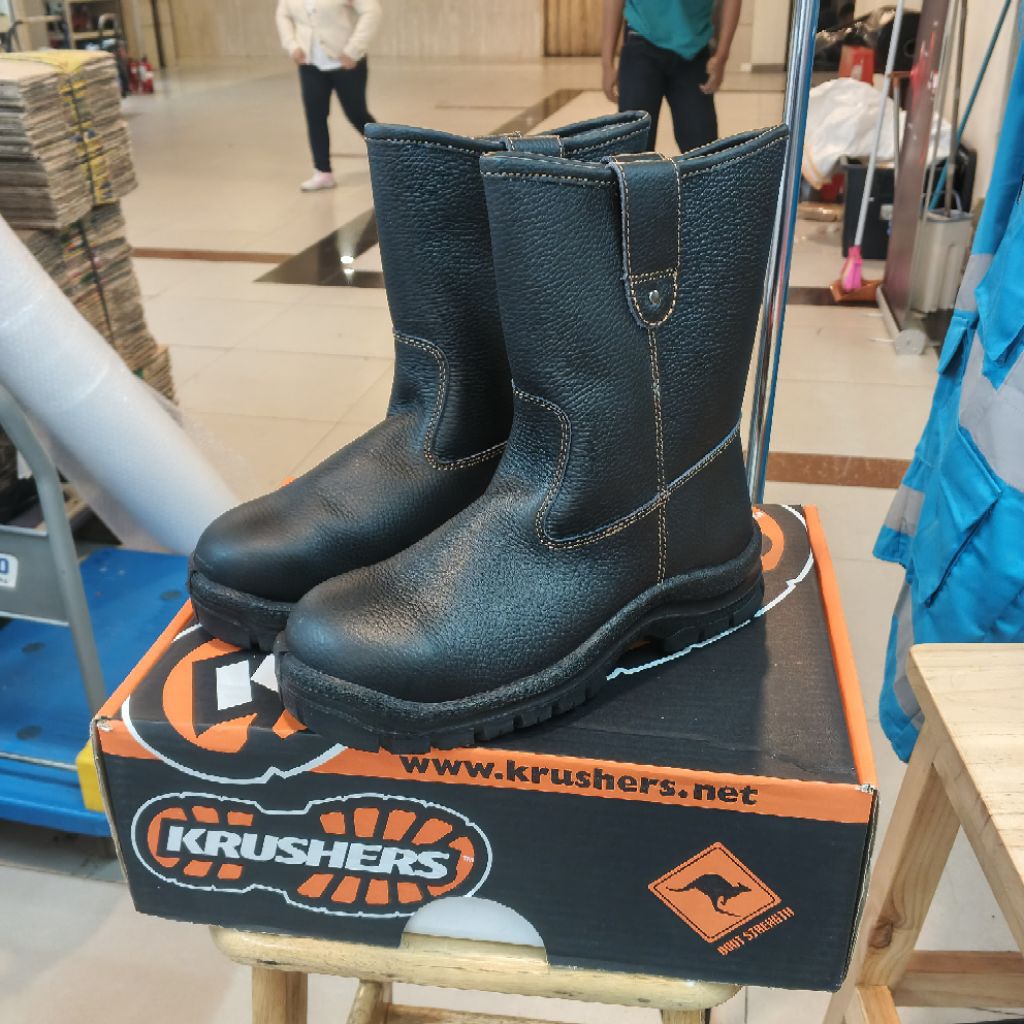 Sepatu Safety Krushers Texas Black Original / Safety Shoes Krushers