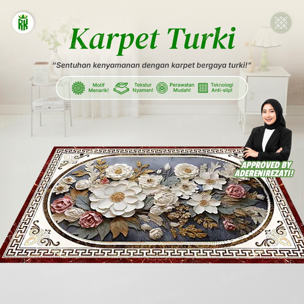 ADERENIREZATI | Karpet Lantai Malaysia 220x195cm Tikar Ambal Ruang Tamu Ambalan Karpet Jumbo [01-60]