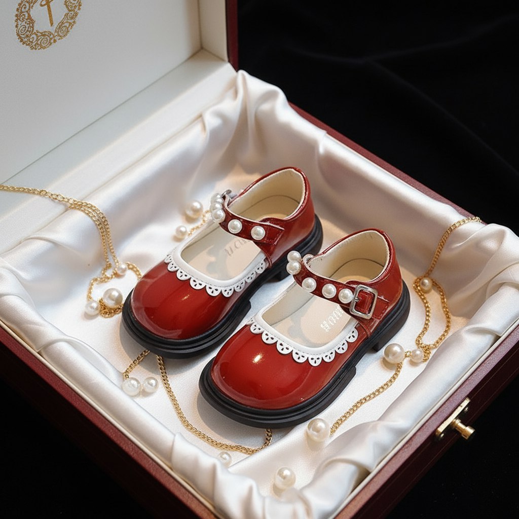 (SUPER SALE) SH2243 Sepatu pesta anak perempuan Sepatu Natal Anak Cewek Ukuran 29