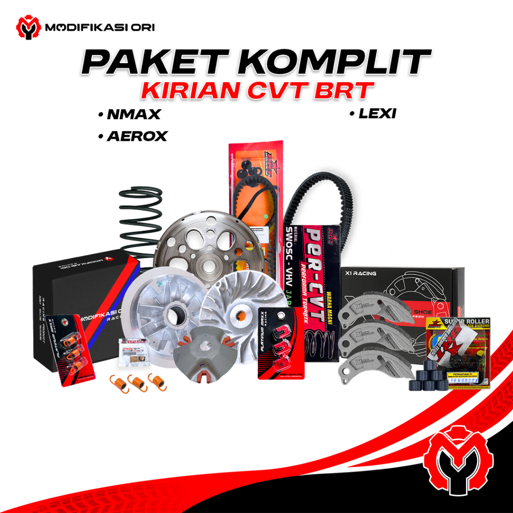2DP - PAKET CVT Kirian NMAX AEROX - BRT - Per CVT Nmax Roller LEXI - MANGKOK GANDA CUSTOM PULLEY BUB